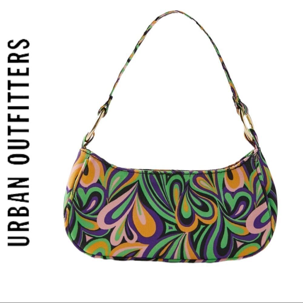 NEW Urban Outfitters UO Funky Fun ‘70s Printed Baguette Bag Purse